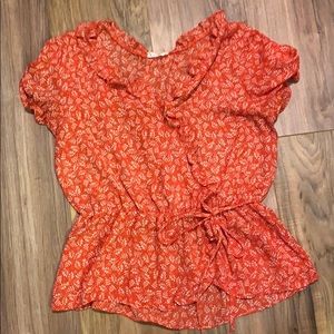 Red-Orange Blouse.